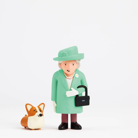 Queen Elizabeth & Royal Corgi – London Souvenir