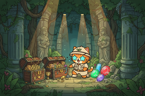 Cat Explorer on Treasure Expedition